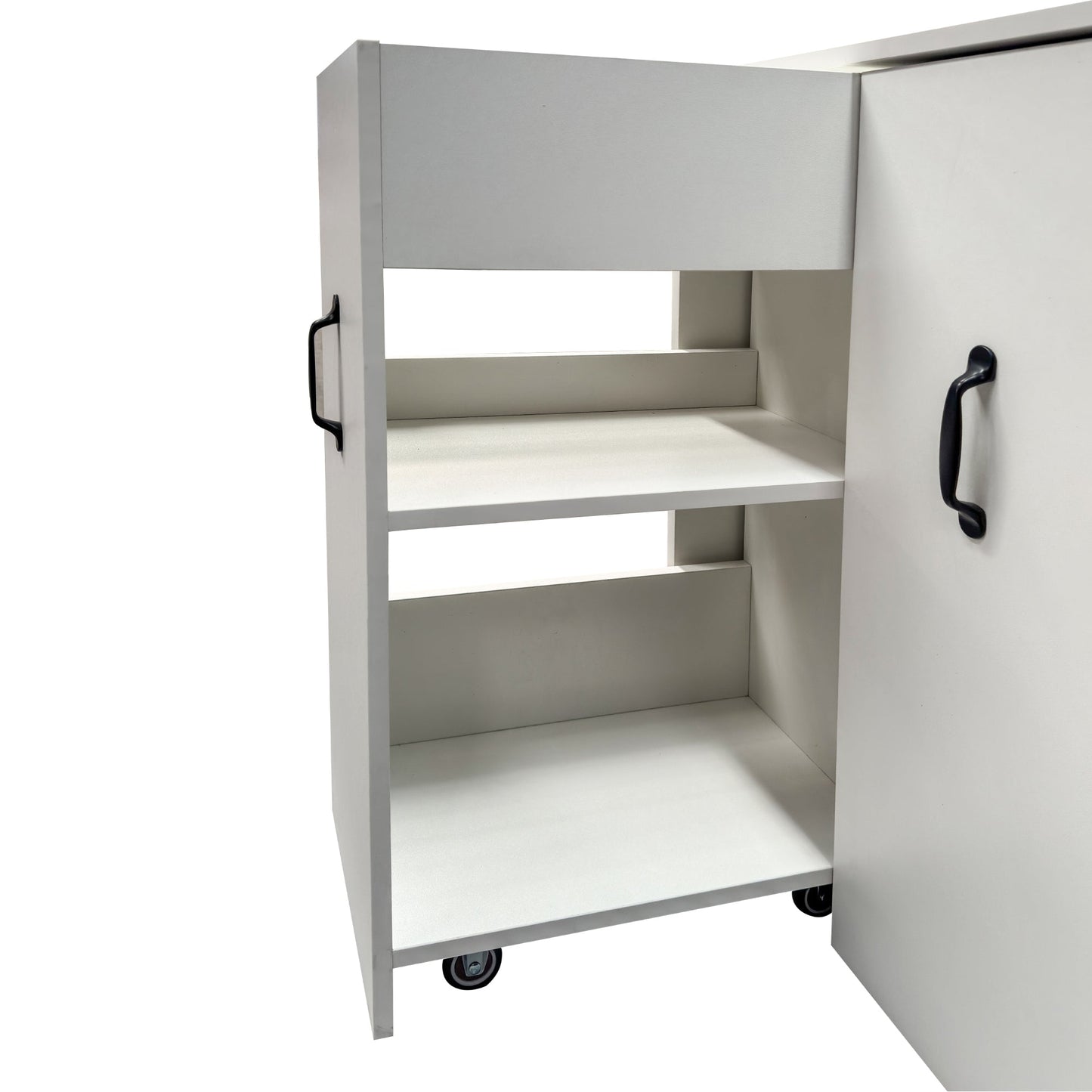 3 Tier Wooden Floor Standing Bookcase with Slide Out Drawer Storage