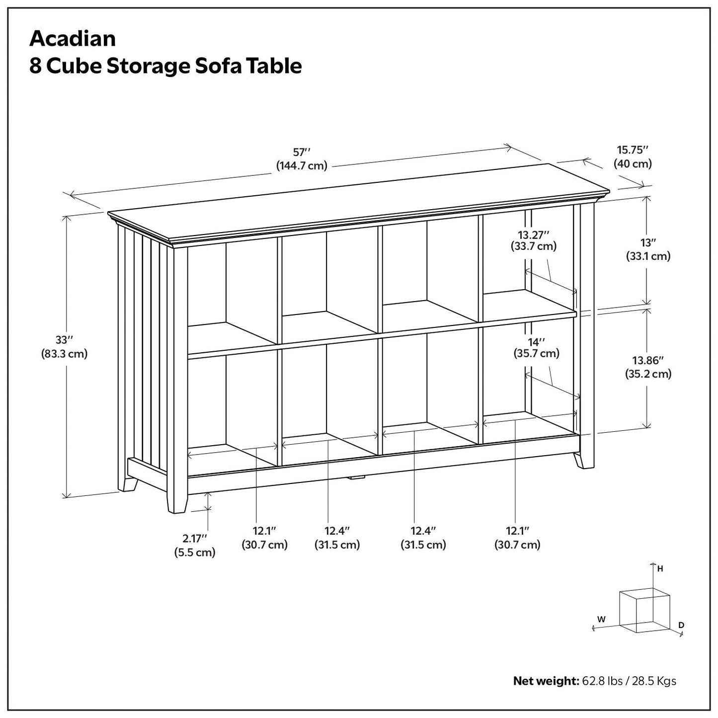 Acadian - Handcrafted Cube Storage