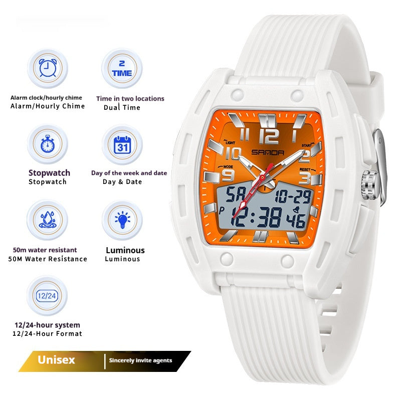 A Sporty Stylish And Energetic Unisex Bucket-style Wristwatch