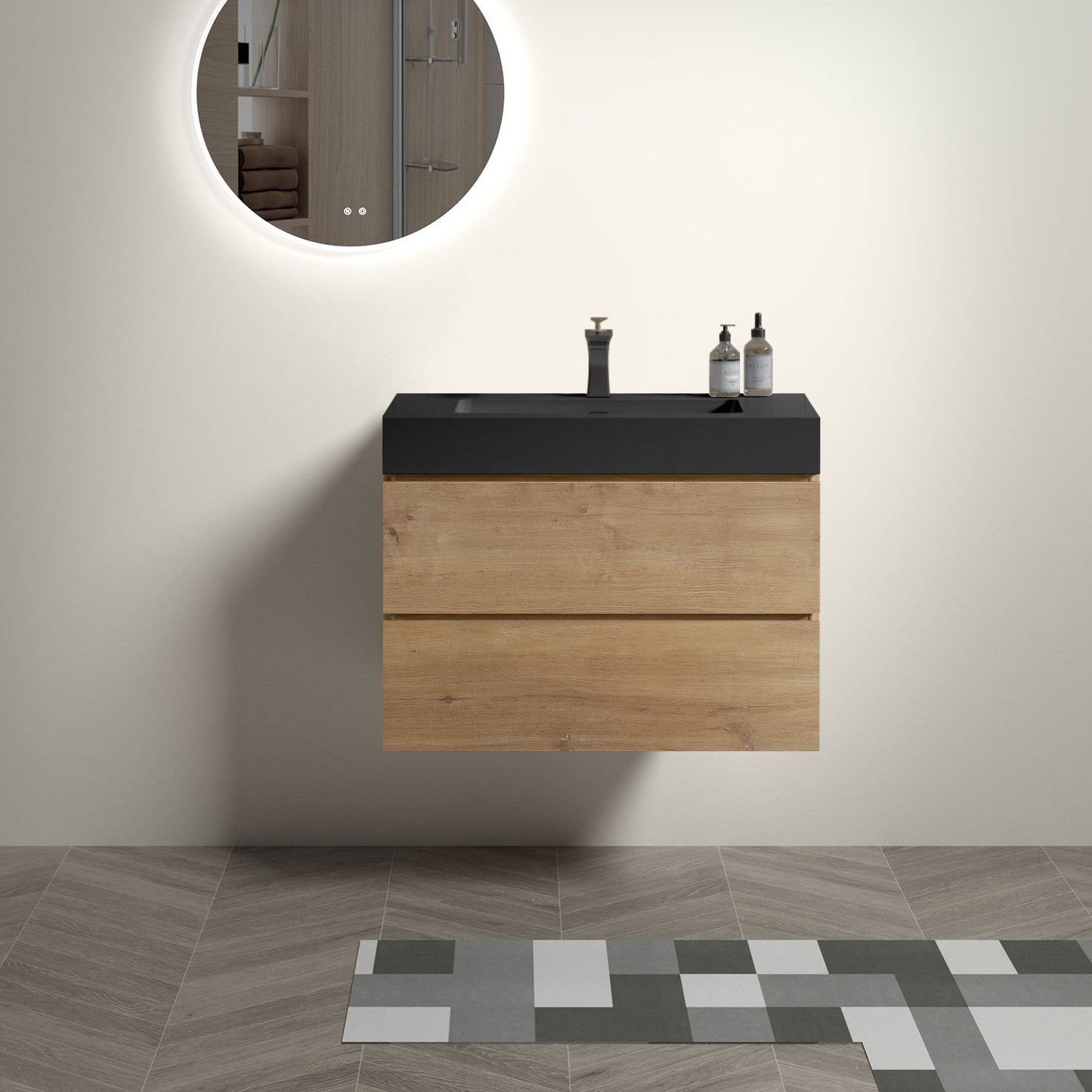 Alice Natural Oak Bathroom Vanity With Sink