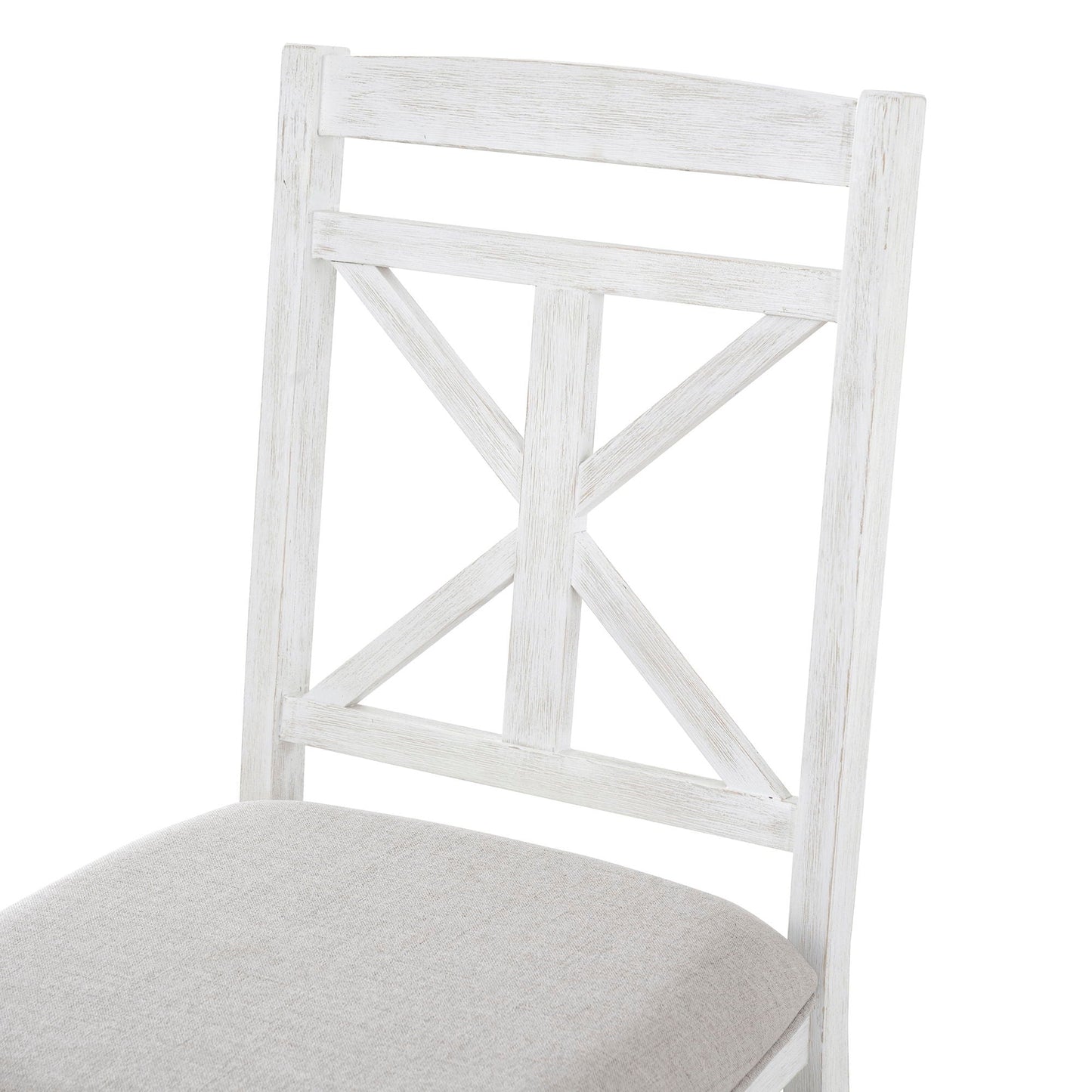 Dining Set With Extendable Round Table And 4 Upholstered Chairs