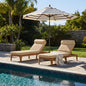 TOPMAX Acacia Wood Chaise Lounge Set of 2