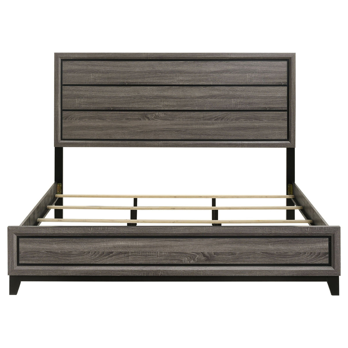 Watson Wood Eastern King Panel Bed Grey Oak