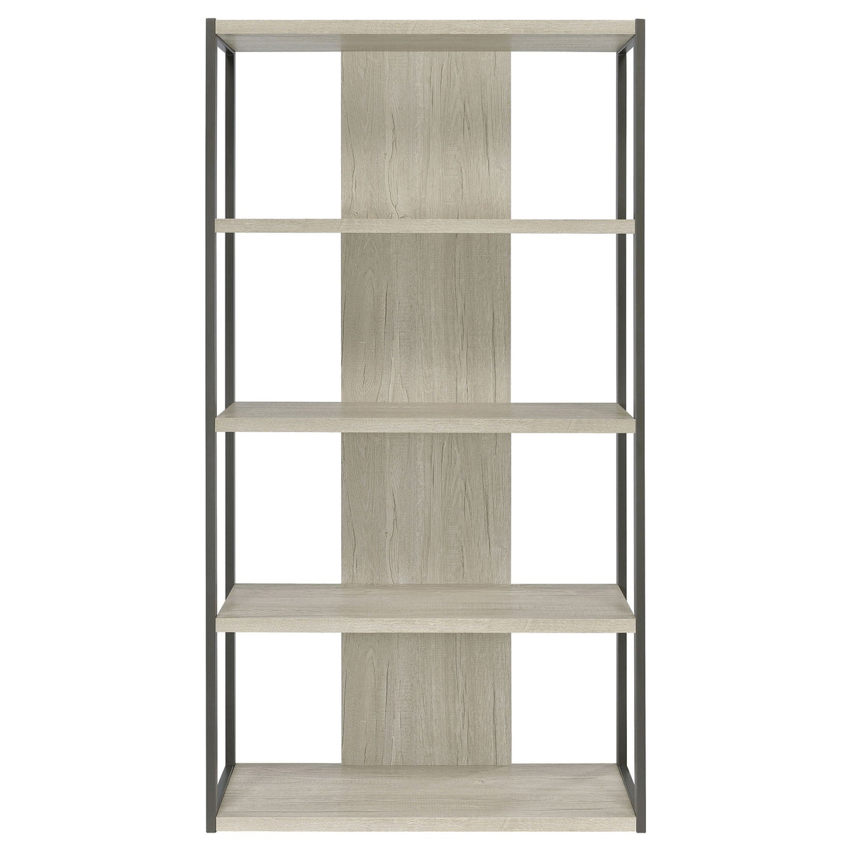 Loomis 72-inch 4-shelf Bookshelf Whitewashed Grey