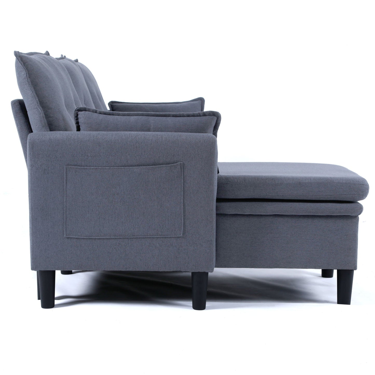 L-Shaped Reversible Chaise Sectional Sofa With Storage