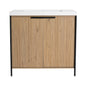 Modern Freestanding Bathroom Vanity With Resin Sink & Soft Close Cabinet Doors