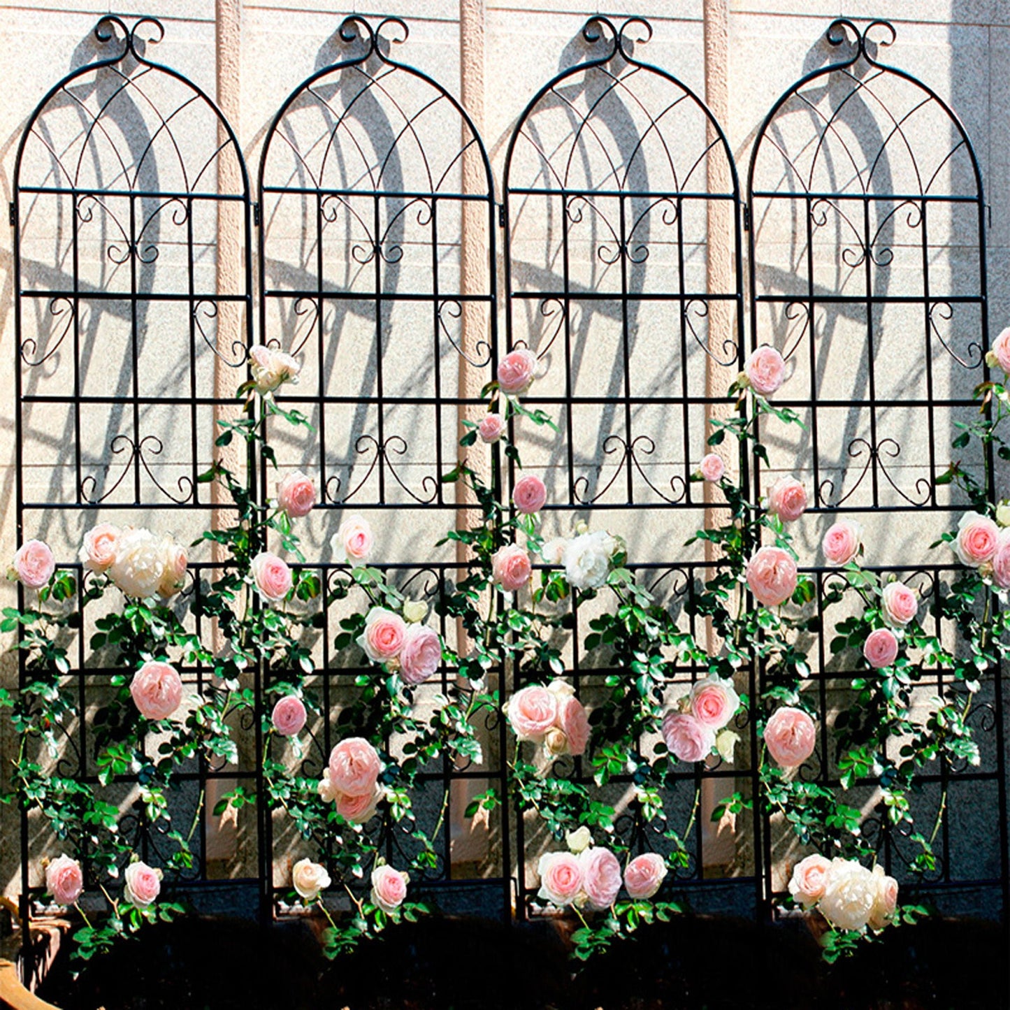 Metal Garden Rustproof Trellis For Climbing Plants Outdoor Flower Support