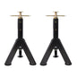 RV Adjustable Telescoping Stabilizer Jack Stand Supports 16" to 30" (Set of 2) - Black
