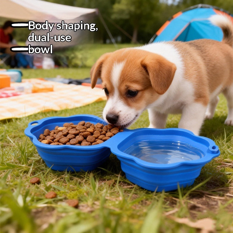 Foldable Silicone Dog Food Bowl For Pets