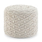 Coates - Round Macrame Pouf - Natural