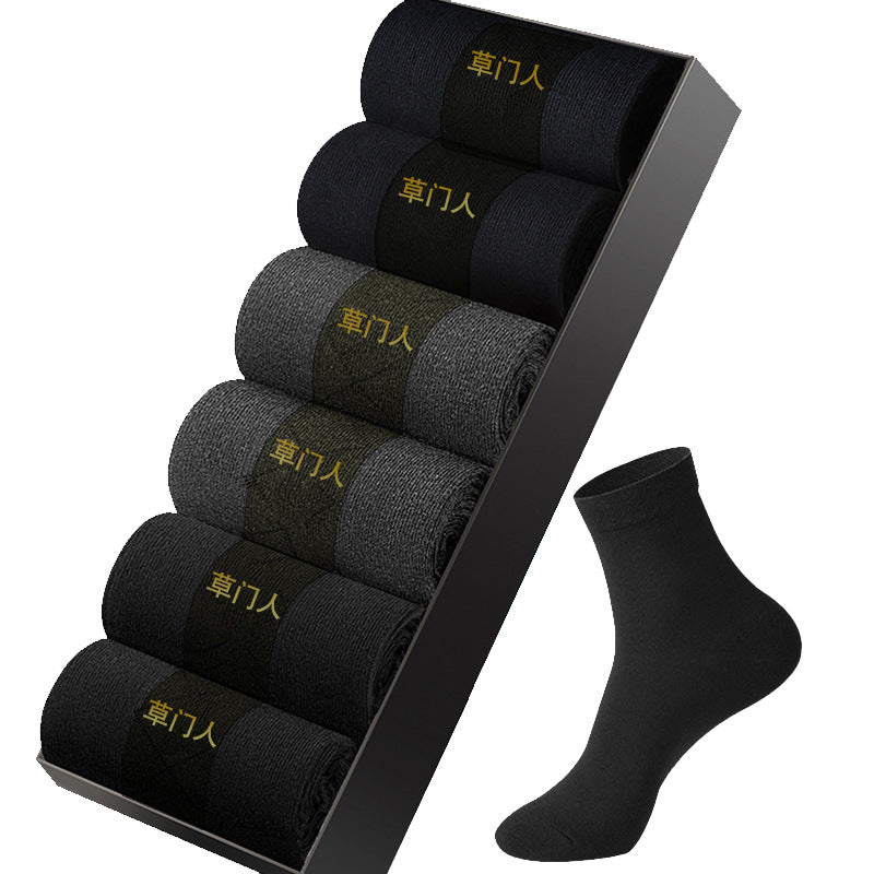 Men's Mid-Calf Deodorizing 100 Cotton Summer Long Socks