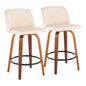 Toriano - Mid Century Modern, Counter Stool (Set of 2)