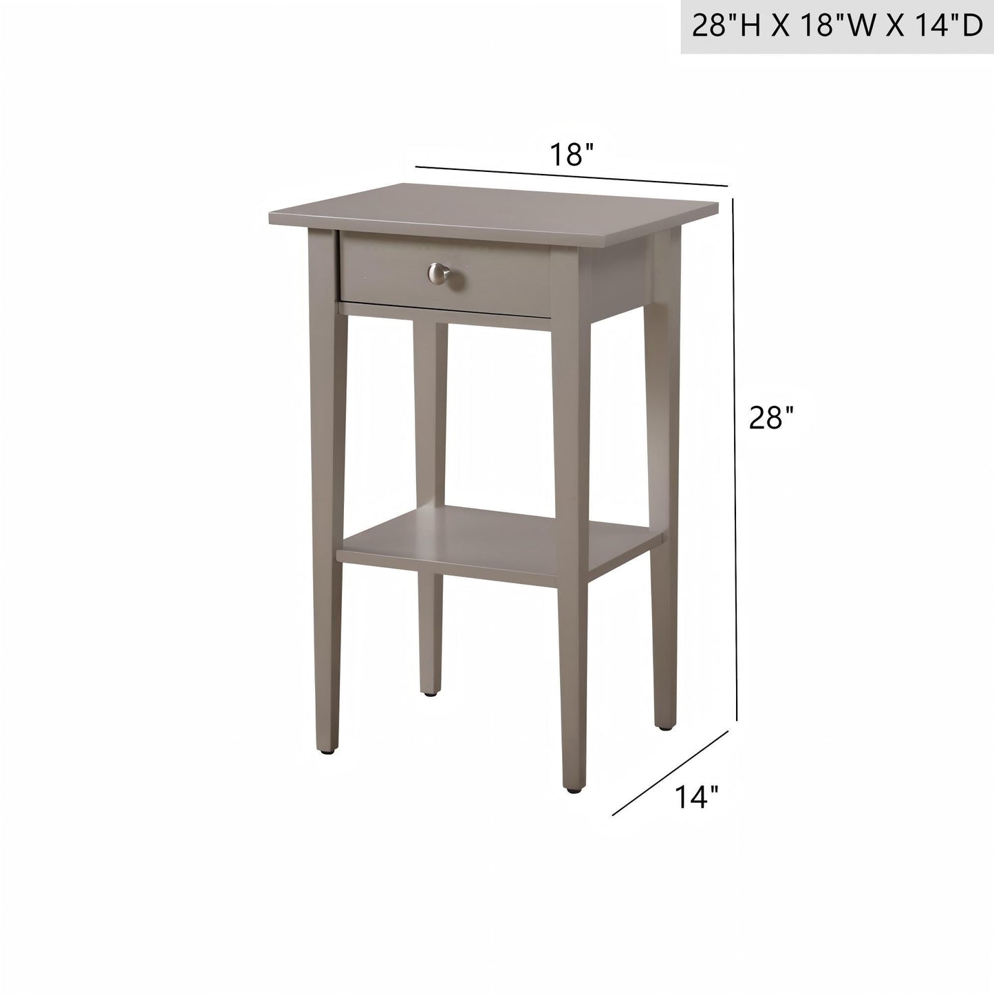 Dalton - Nightstand - Silver Champagne