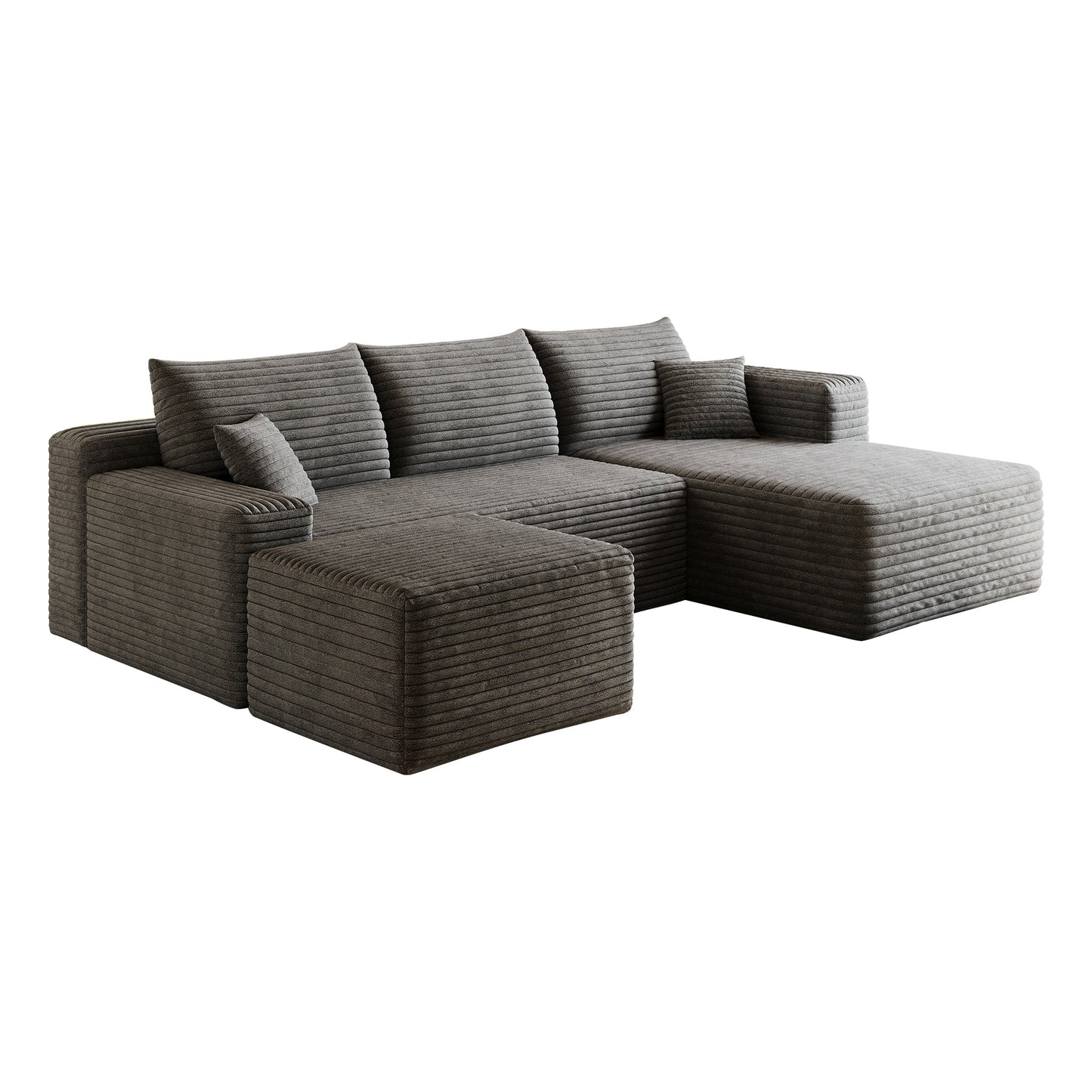 95" Cloud Sectional Sofa with Ottoman