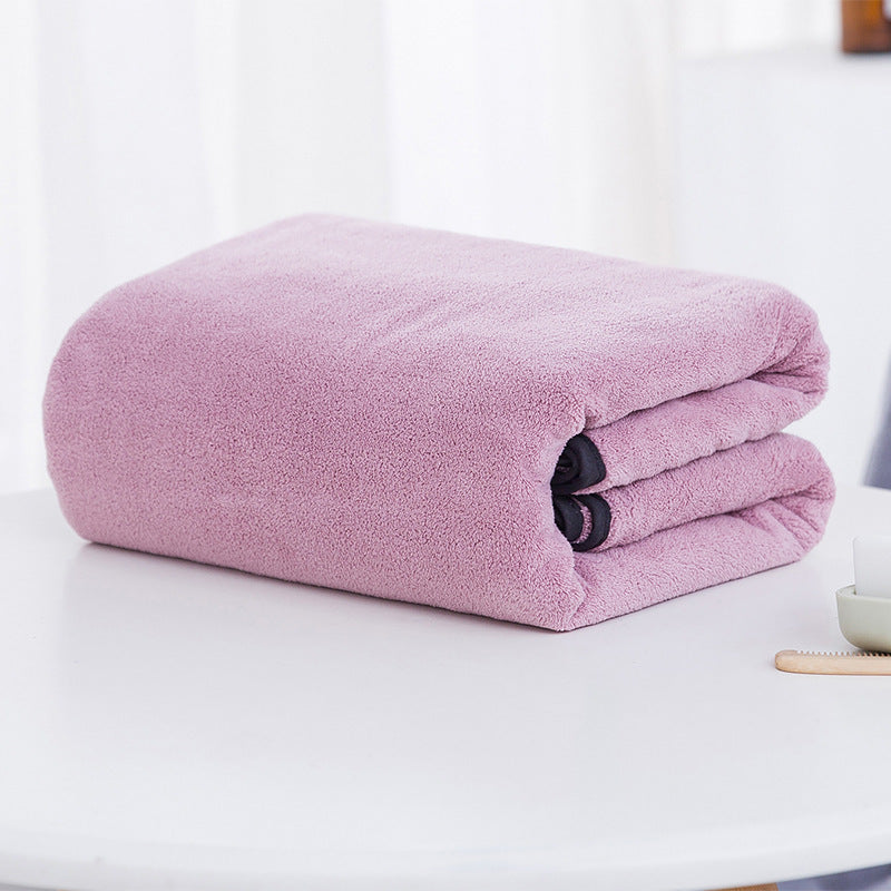 Coral Fleece Soft Bath Towel - Absorbent and Cozy Adult Household Essential