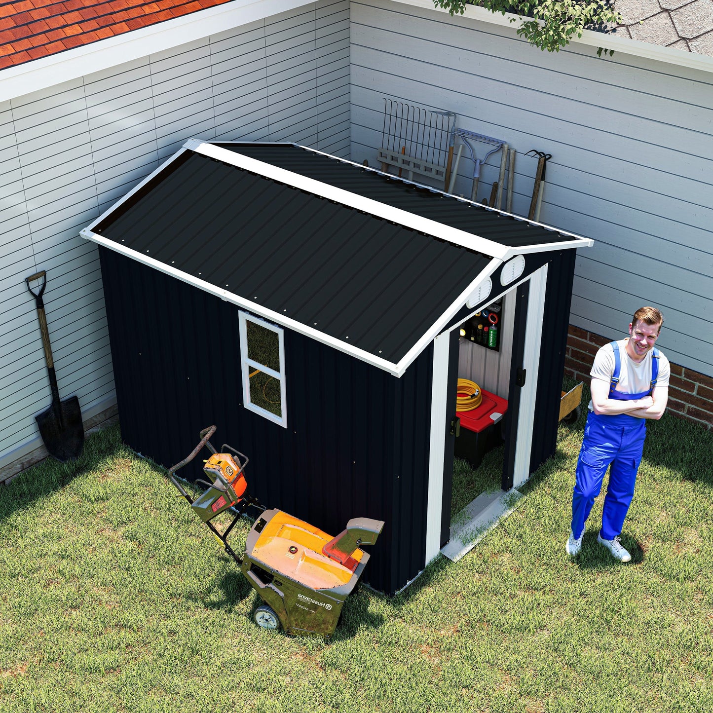 Campcraft 8x6 FT Outdoor Metal Storage Shed