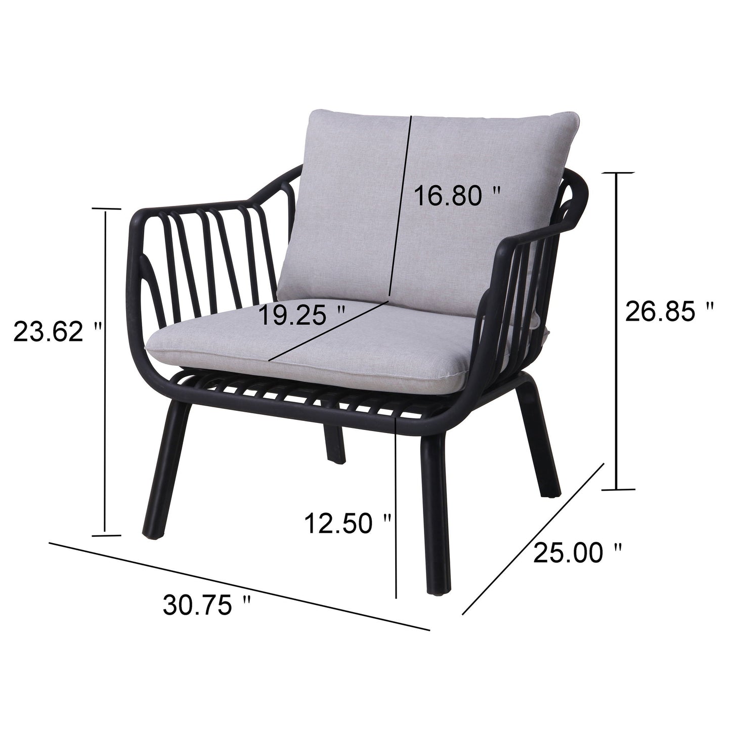 Huron Outdoor Club Chair (Set of 2)