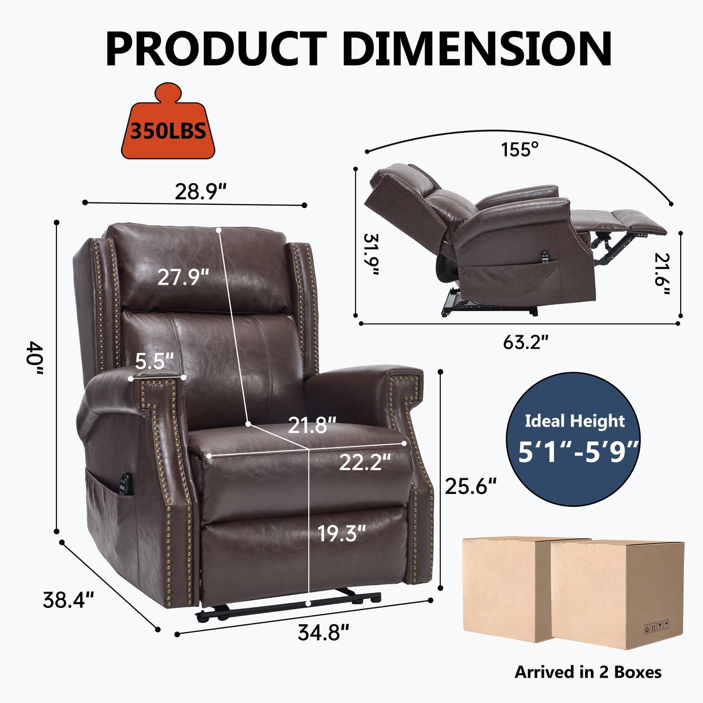 Manual Recliner Chair  With Heavy Duty Motion Mechanism, 8 Vibrating Nodes And 3 Massage Modes For Living Room