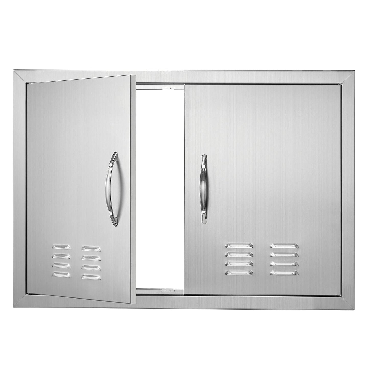 BBQ Access Door, 30W x 21H Inch Double Stainless Steel Outdoor Kitchen Door