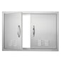 BBQ Access Door, 30W x 21H Inch Double Stainless Steel Outdoor Kitchen Door