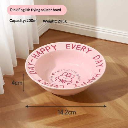 Ceramic Cat Food Cat Magnetic High-legged Cat Bowl Stand Cat Food Bowl Cervical Spine Protection Dog Bowl
