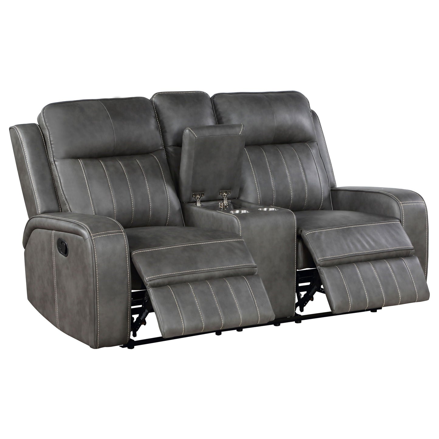 Forrest - 2 Piece Motion Reclining Sofa Set - Gray