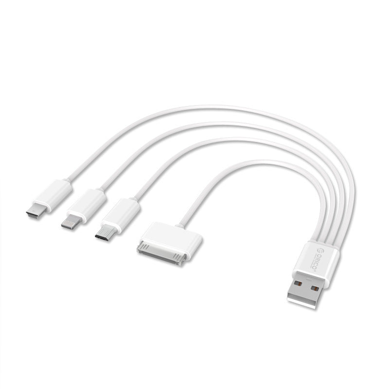 4-in-1 Multi-Function Data Cable for iPhone 6, 6s, 4, 4s & Android Devices - Fast Charging & Data Transfer