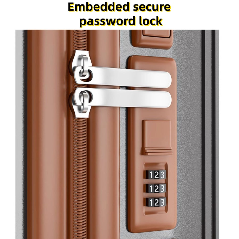 20 Inch 24 Inch Wide Handle Luggage, Silent Rotating Wheel Travel Luggage, Durable Password Lock Carry On Luggage