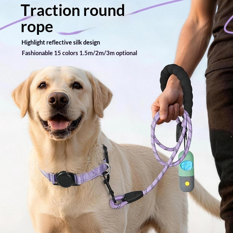 Thickened Reflective Dog Leash - Durable Nylon Pet Walking Lead for Medium Large Dogs