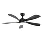 Ceiling Fan With 3-Color Dimmable LED Light and Remote Control - Black
