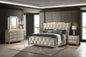 Lorient 4-piece Eastern King Bedroom Set Ivory and Camel