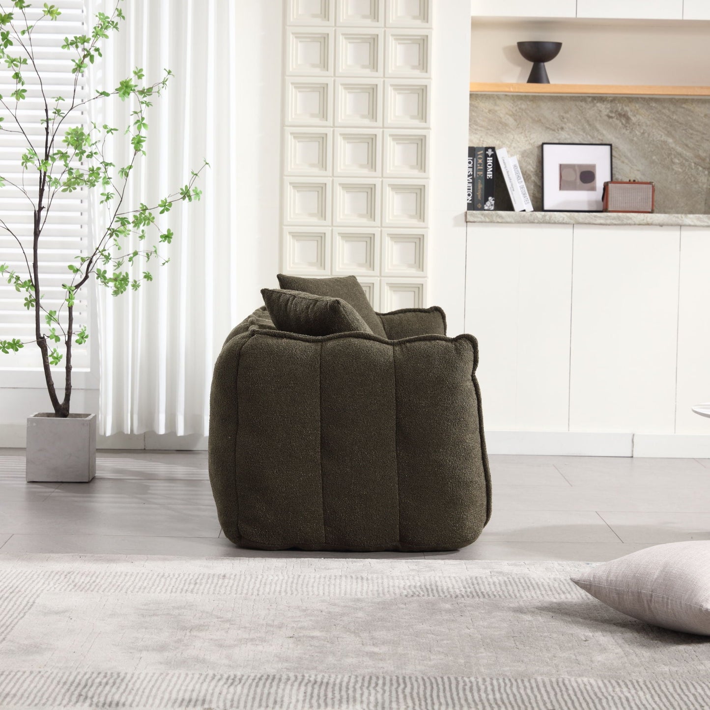 Cozy Beanbag Chair With High Resilience Foam Core For 2