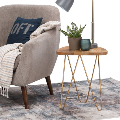 Patrice - Handcrafted Metal And Wood Accent Table