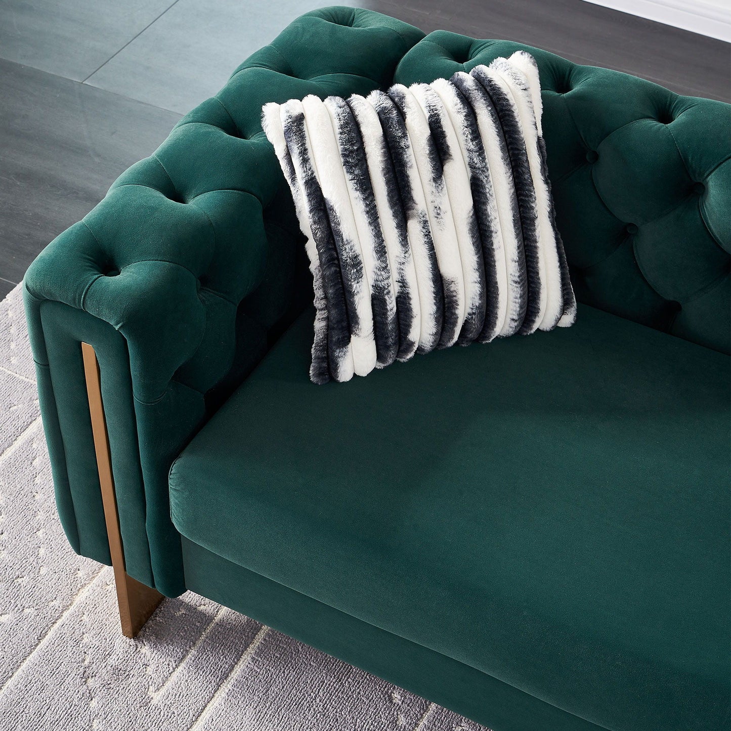 Chesterfield - Modern Tufted Living Room Sofa, 84.25''W Couch