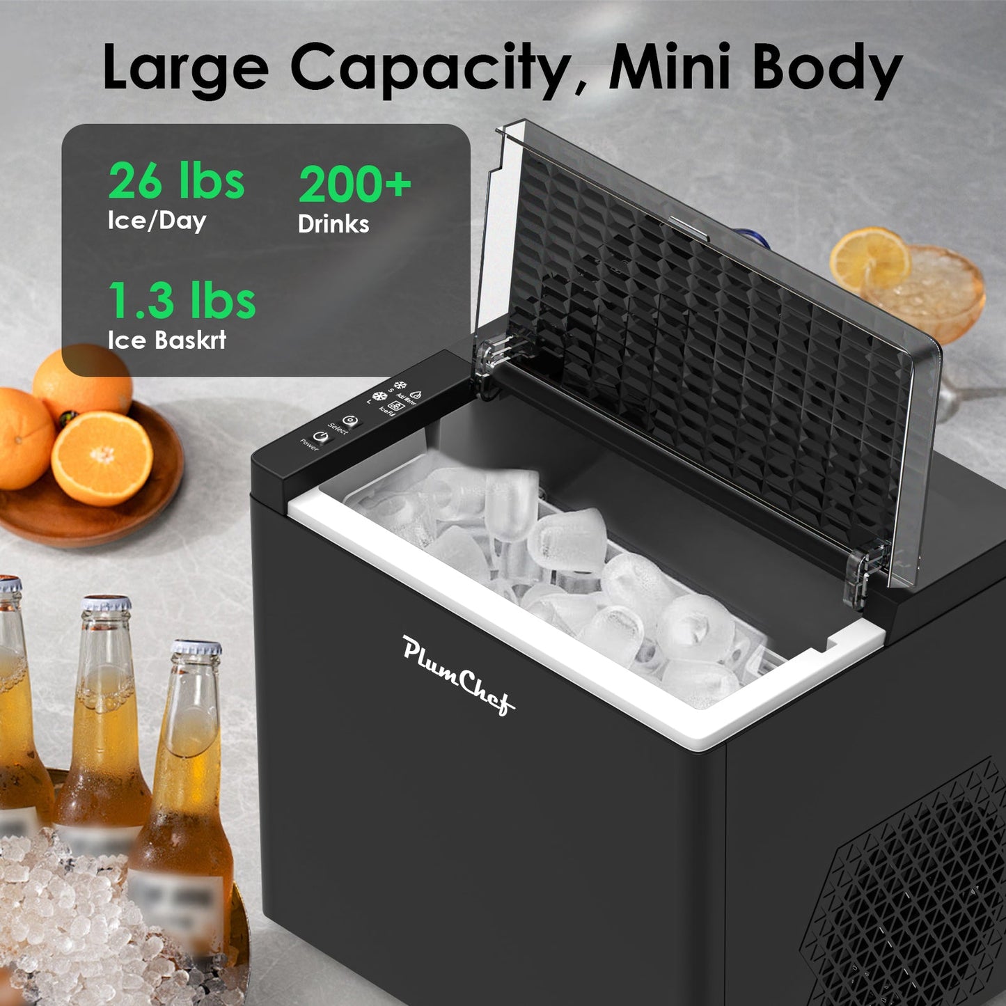 Bullet Ice Maker Machine Countertop