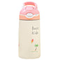 13.5Oz Insulated Stainless Steel Water Bottle Leak-proof Bottle for Kids with Straw Push Button Lock Switch Sports Water Bottle for Toddlers Boys Girl