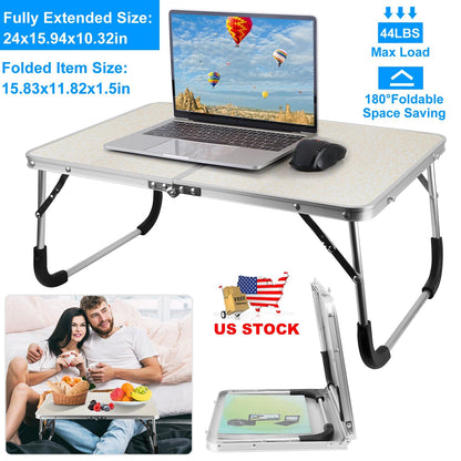 Foldable Laptop Table Notebook Bed Desk Breakfast Reading Writing Lap Tray For Sofa Couch Floor Dormitory