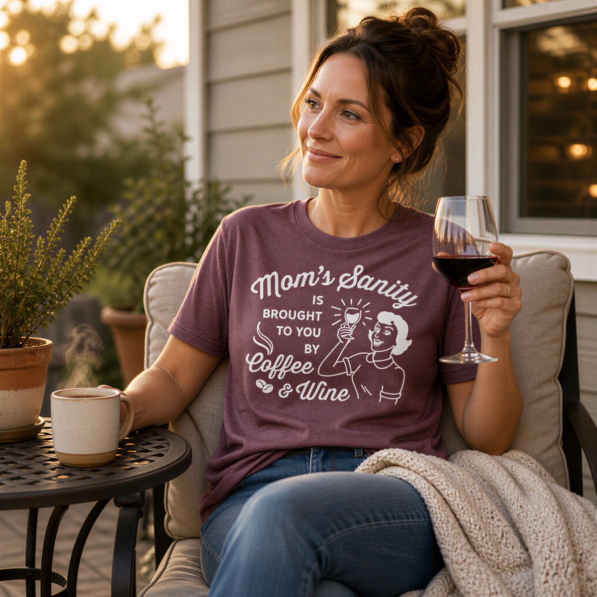 Funny Wine Tshirt for Mom