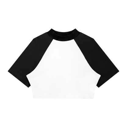 Loki & Ivy Women’s Color Block Raglan Crop T-Shirt
