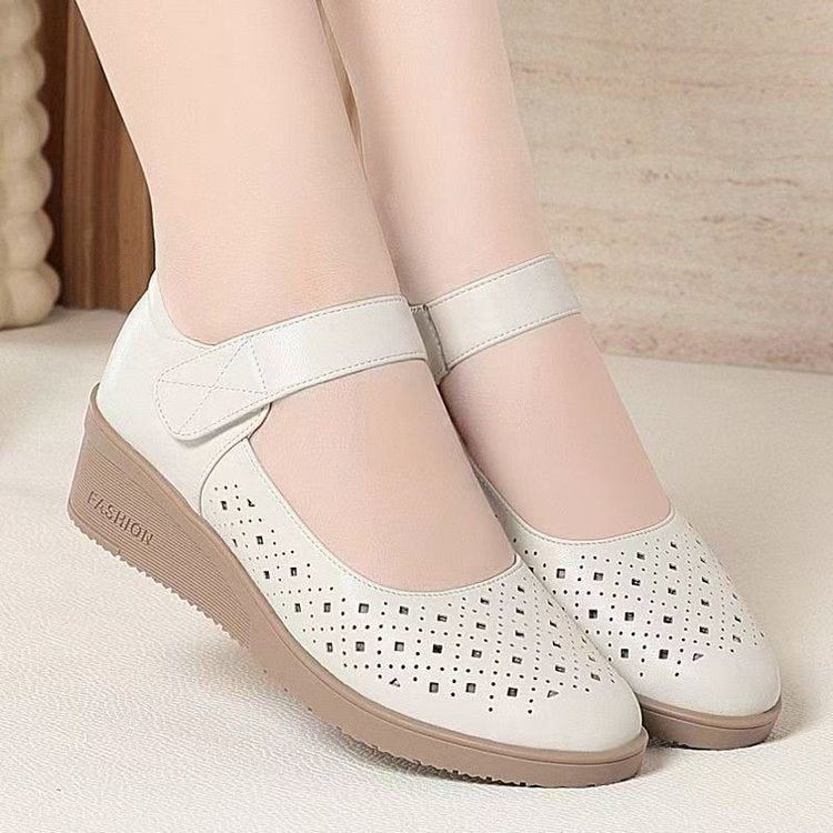 Wedge-heeled Womens Sandals With A Soft Sole And Soft Upper