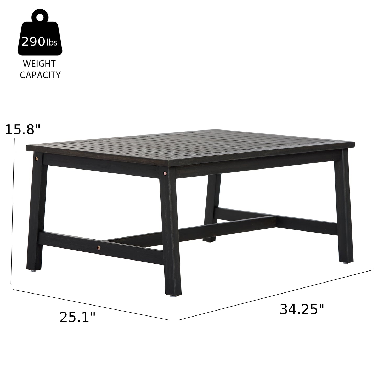 2 Piece Outdoor Loveseat and Coffee Table Set