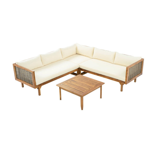 Premium Outdoor Sofa Set With Waterproof Cushions Sectional Seating Group