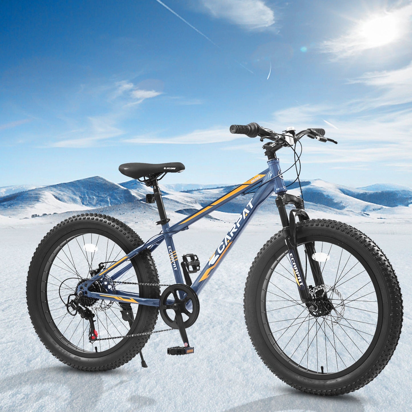 Elecony 24 Inch Fat Tire Mountain Bike
