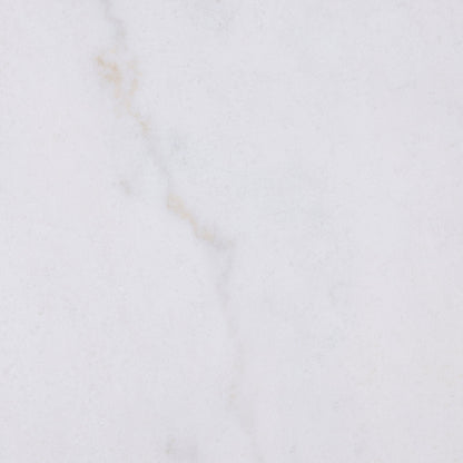 Jason Round White Marble Top Side End Table Honey Brown