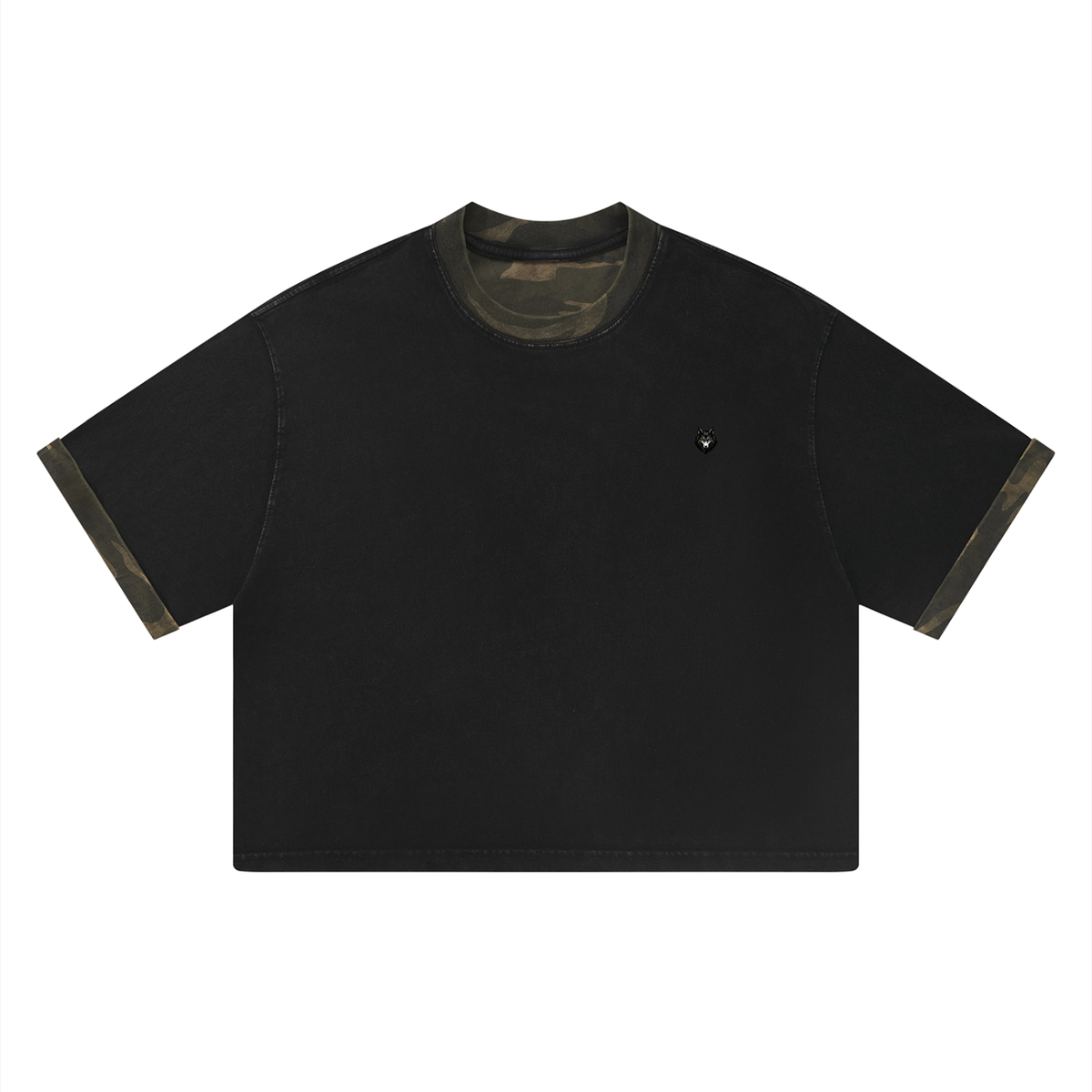 Loki & Ivy Unisex Mineral Washed Boxy Panel T-Shirt