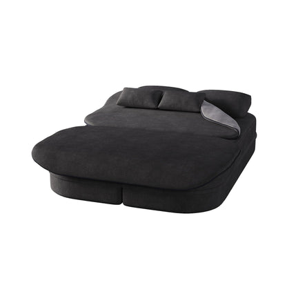 2 In 1 Foldable Sofa Bed With Multi Functional Blanket, Floor Lounge Sofa