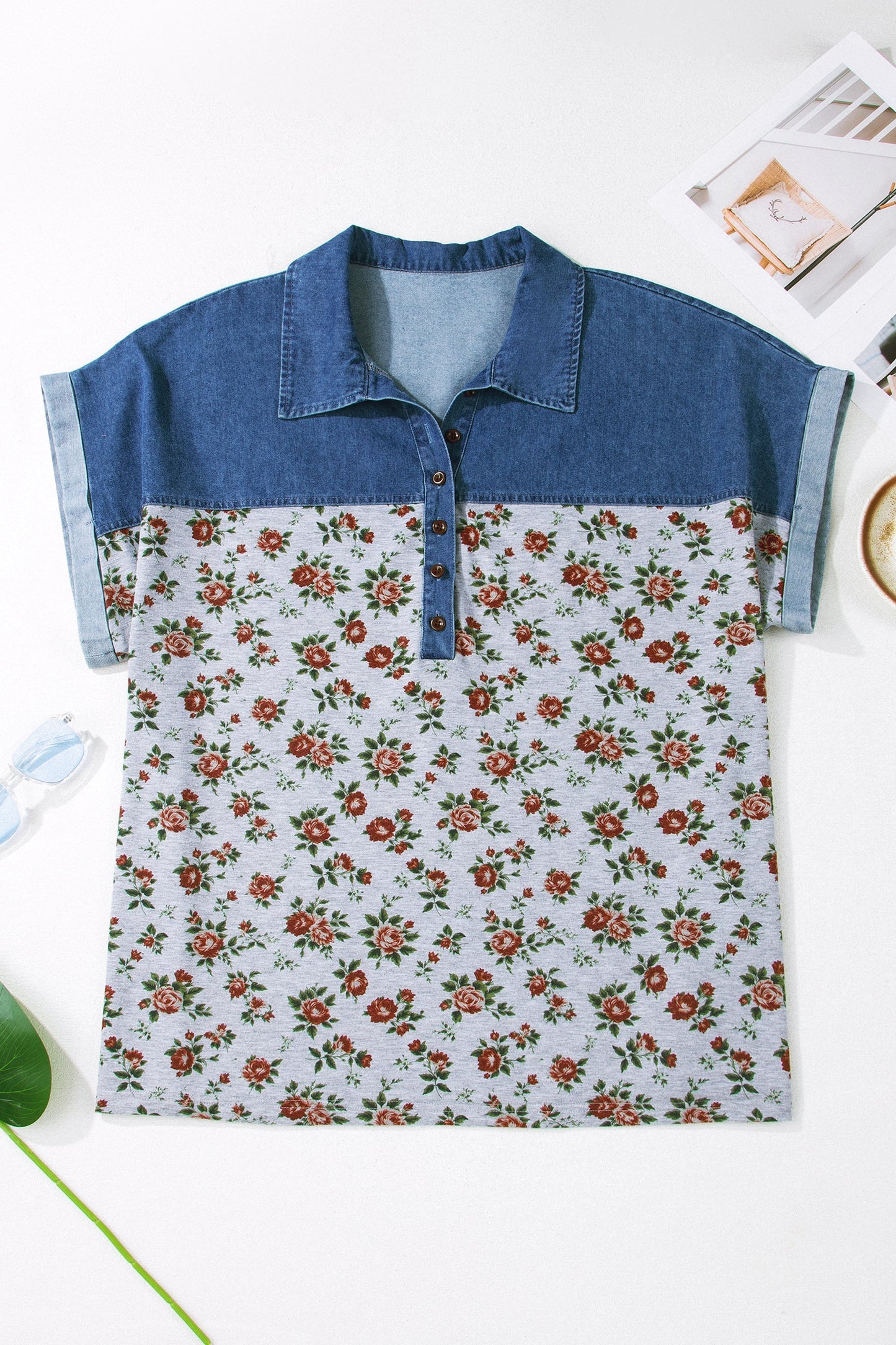 Karla Print Patchwork Polo PLUS Tee