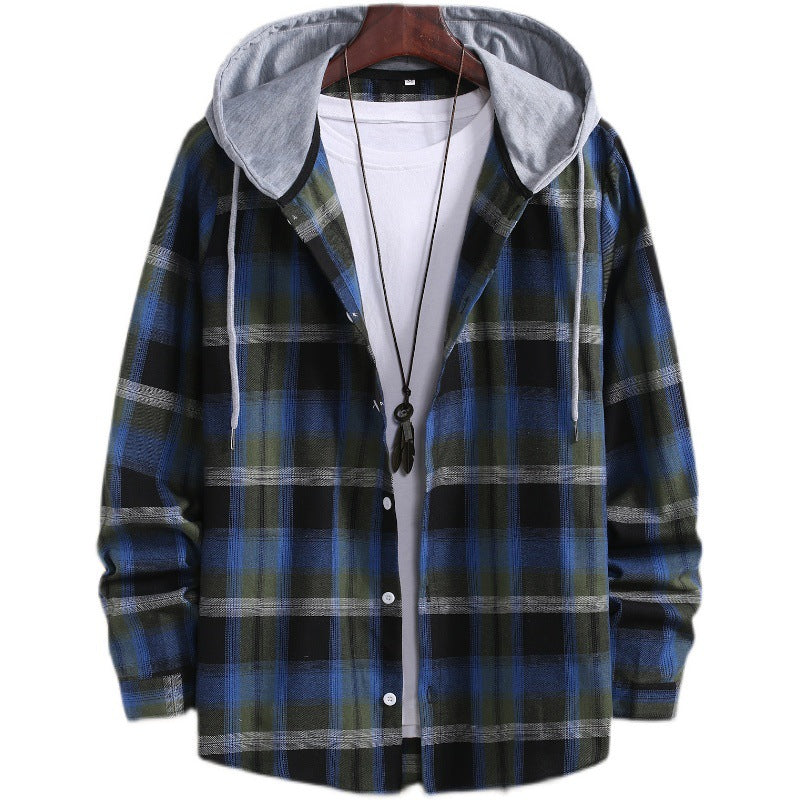 Loose Long-sleeved Blouse Plus Size Checkered Shirt