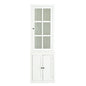 Retro Style Hutch Cabinet With Glass Door, China Cabinet For Home