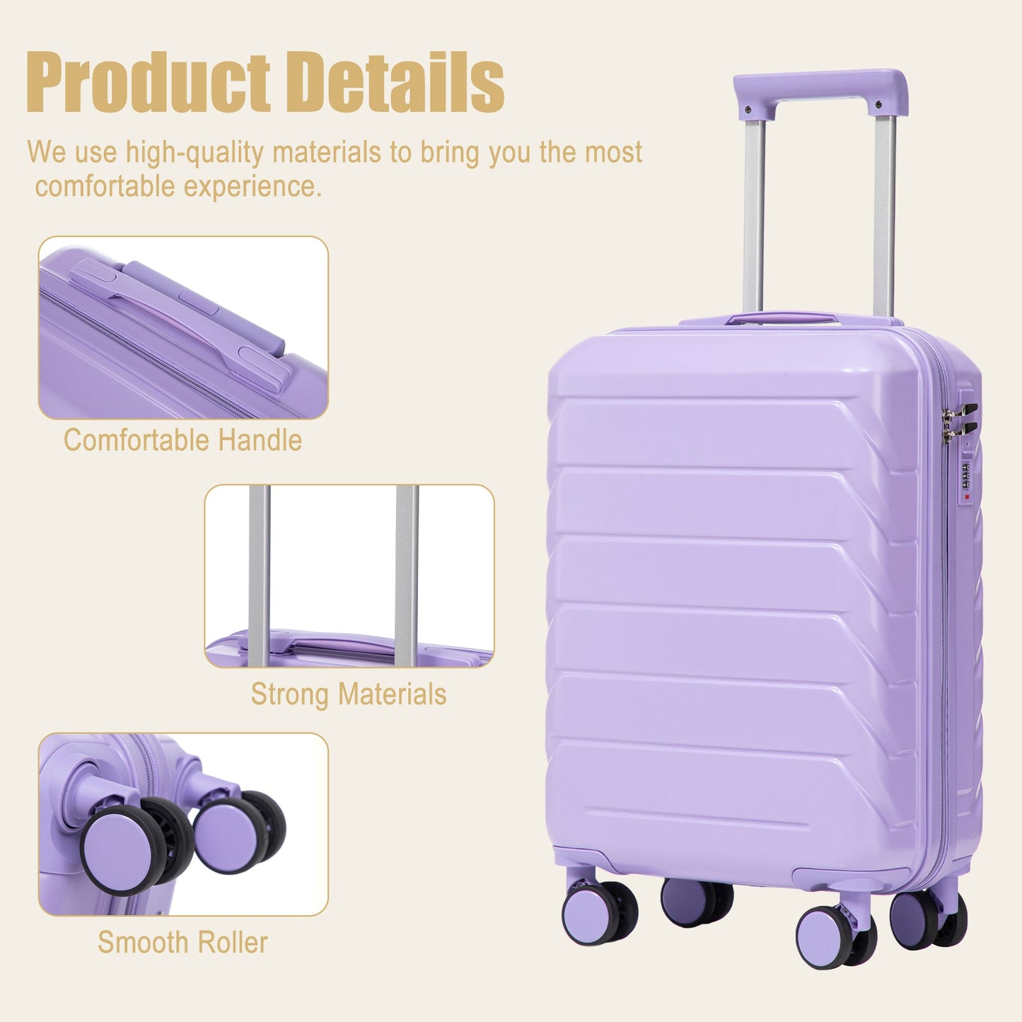 20 Inch ABS Hard Shell Travel Checked Luggage